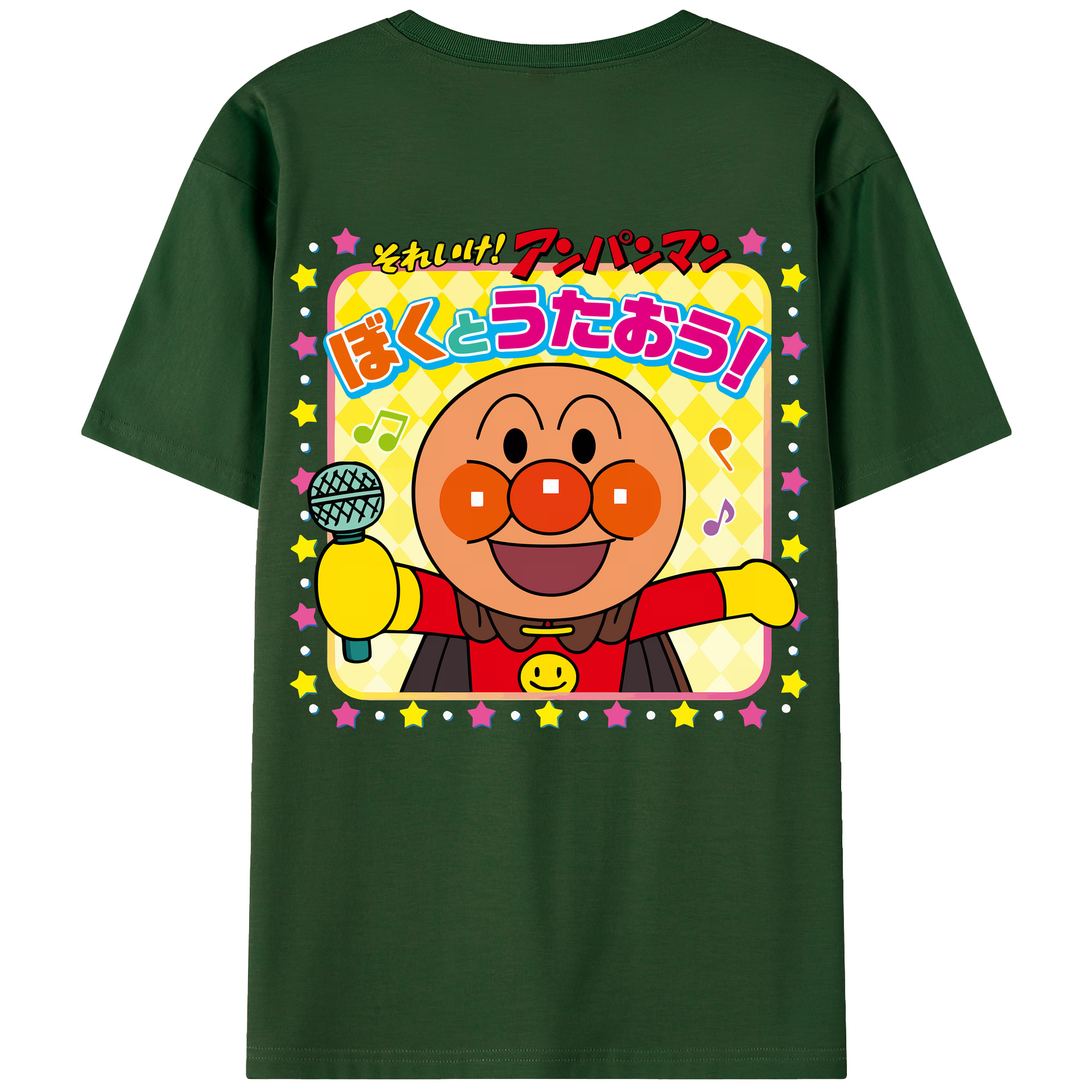 （画像用） アンパンマン Anpanman 綿100％半袖Tシャツ（背面プリント）